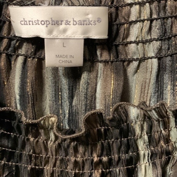 Christopher and Banks women’s glamour top size large - Picture 3 of 7